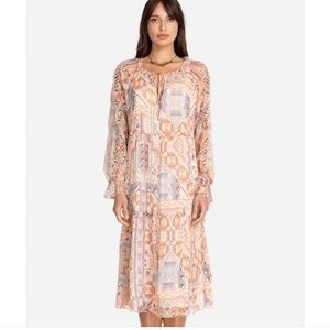 Johnny Was NWT Elvira Peasant Midi Dress Size L